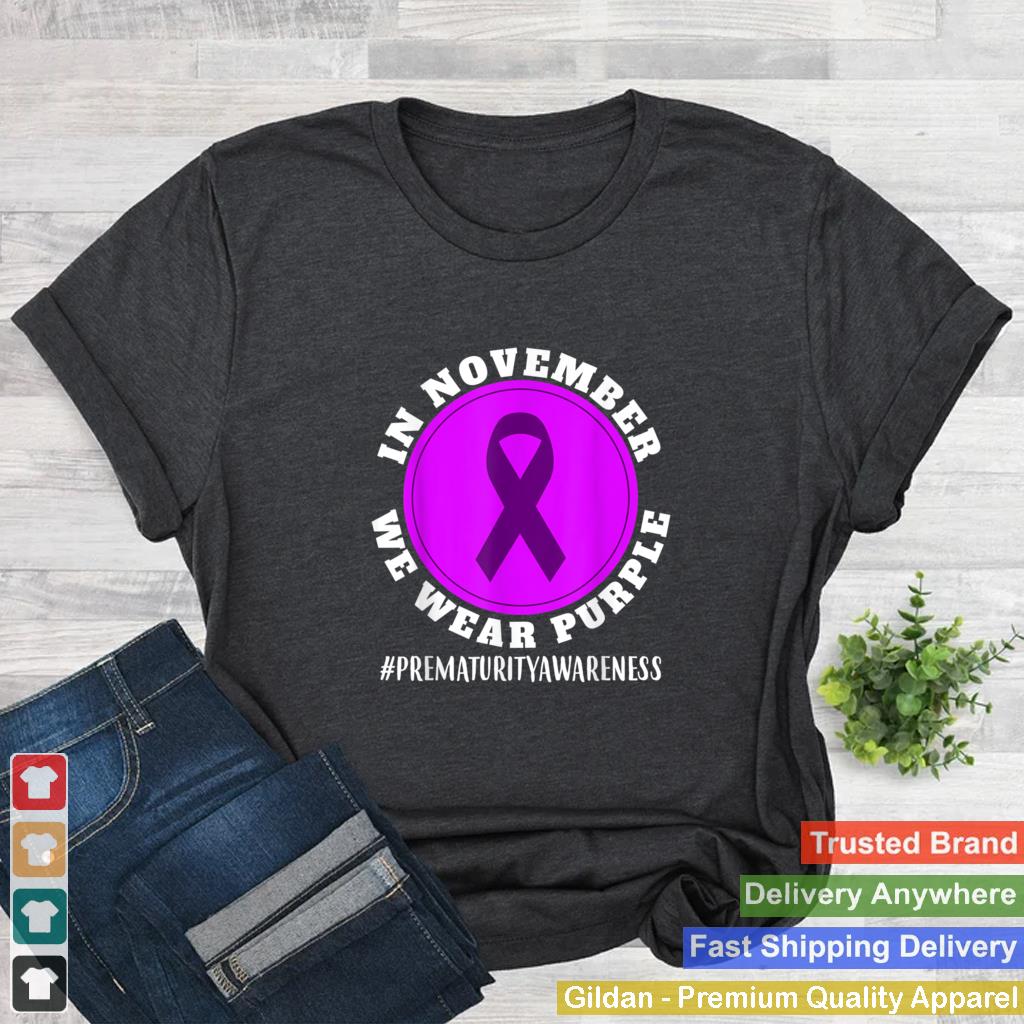 In november we wear purple Pancreatic Cancer Awareness T Shirt 2