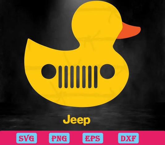 Duck Duck Jeep Grill Clipart, Vector Illustrations