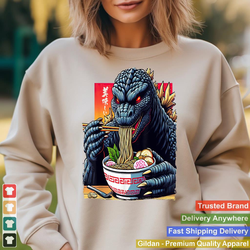 Funny Kaiju Eating Ramen Japanese Monster Lover Birthday