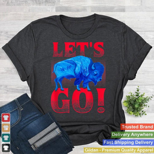 WNY Pride T-Shirt - Red & Blue Buffalo - Let's Go Buffalo