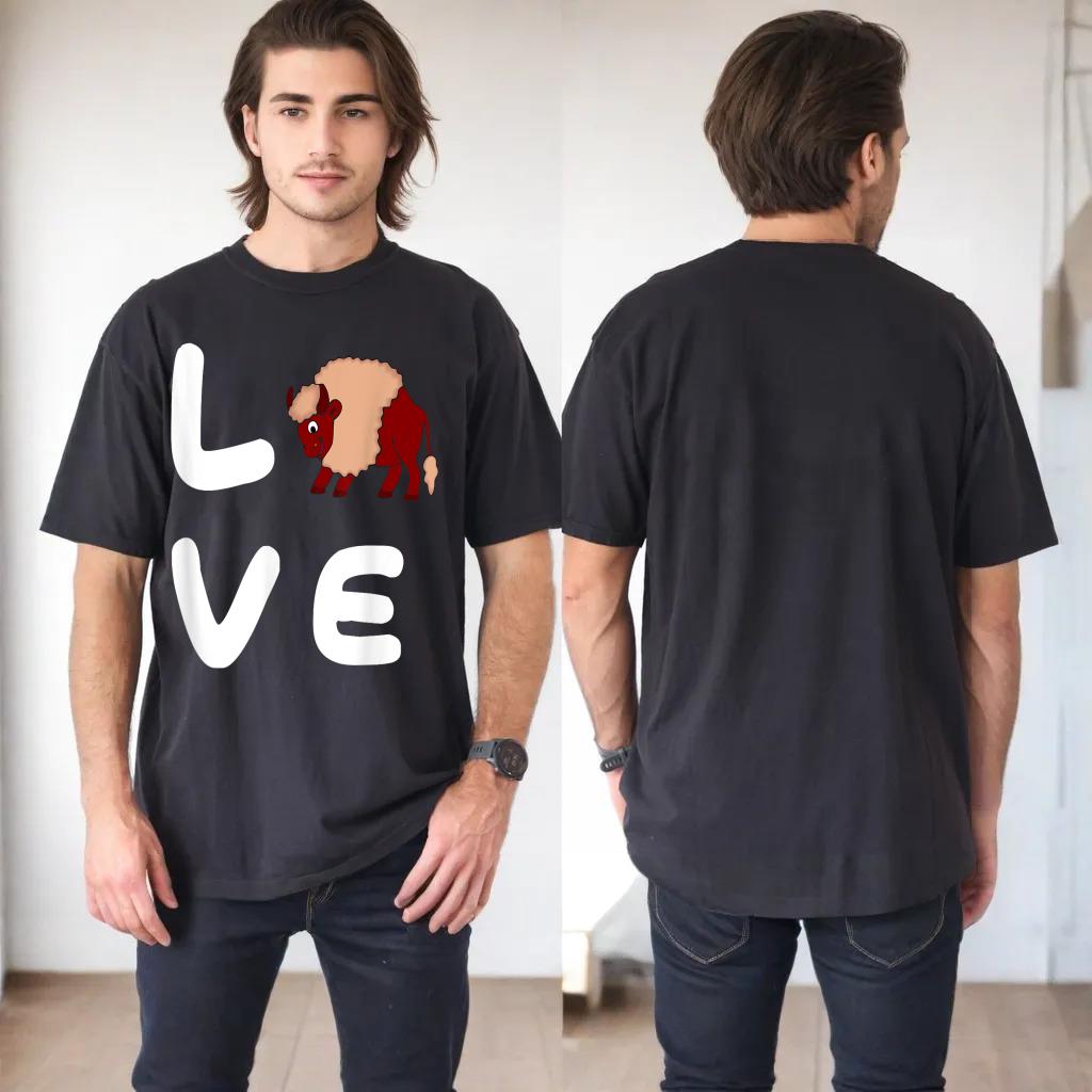 Love BUFFALOS T-Shirt Funny BUFFALO