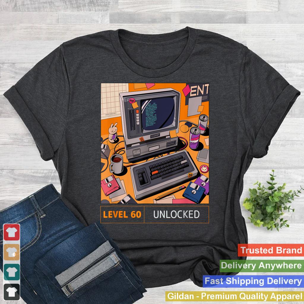 Level 60 Unlocked - 60th Birthday (Print of Retro Computer)