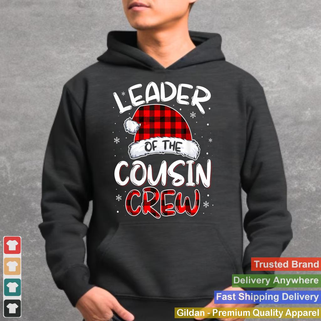 Leader of the Cousin Crew Pajamas Funny Xmas Buffalo Plaid