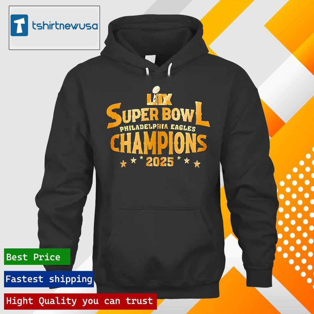 Premium LIX Super Bowl Philadelphia Eagles Champions 2025 T-Shirt