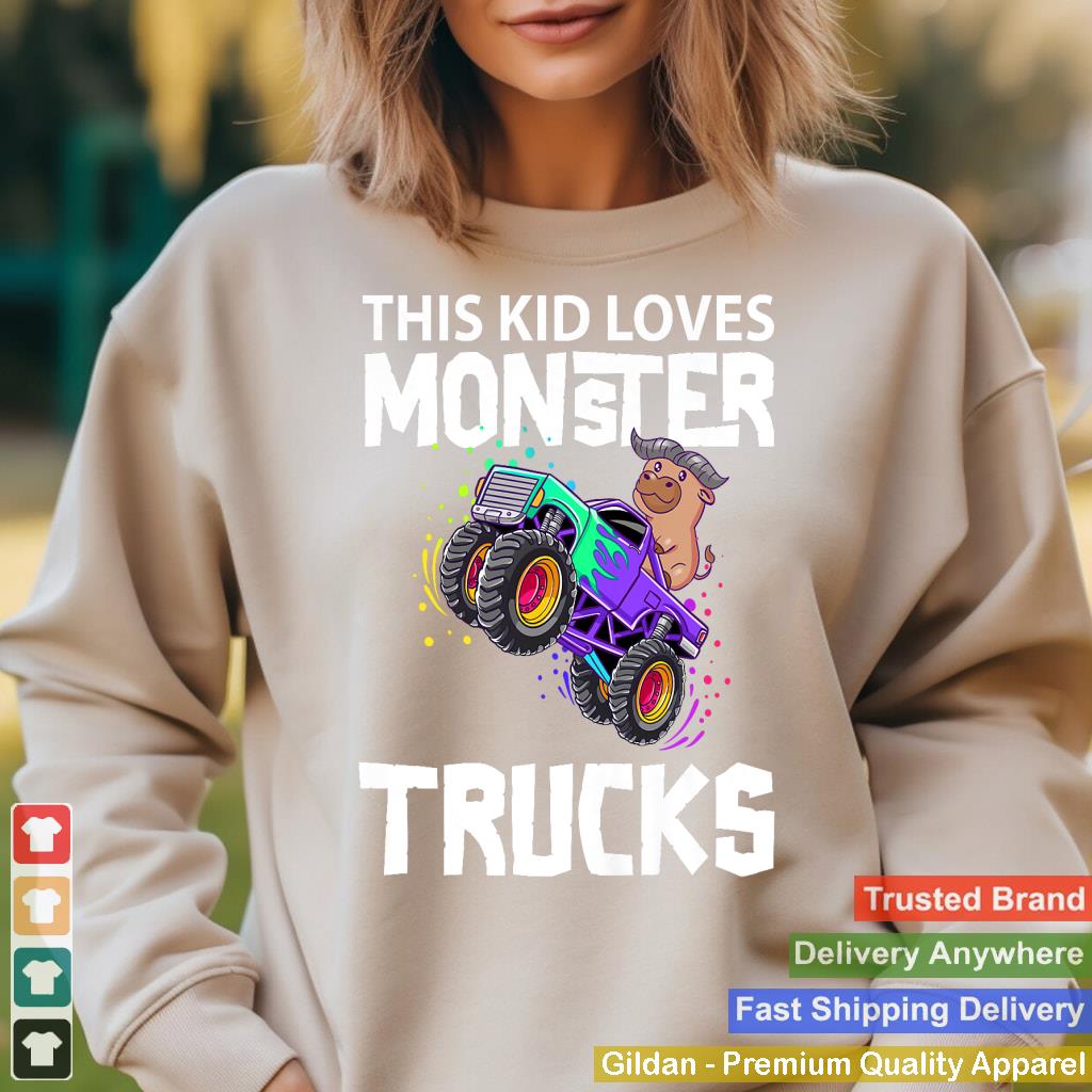 Kids This Kid Loves Monster Trucks Buffalo retro Premium