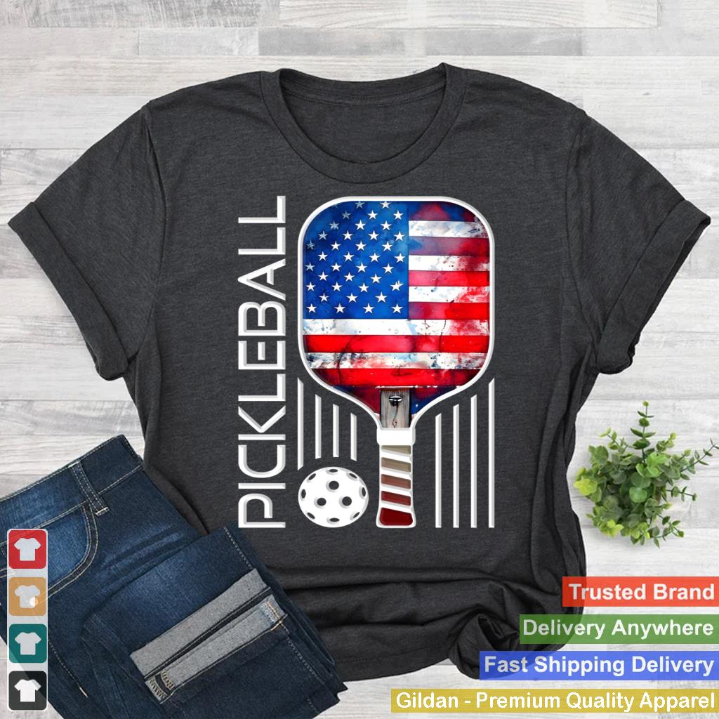 USA Flag Pickleball Lovers Graphics Pickle Ball Women Men