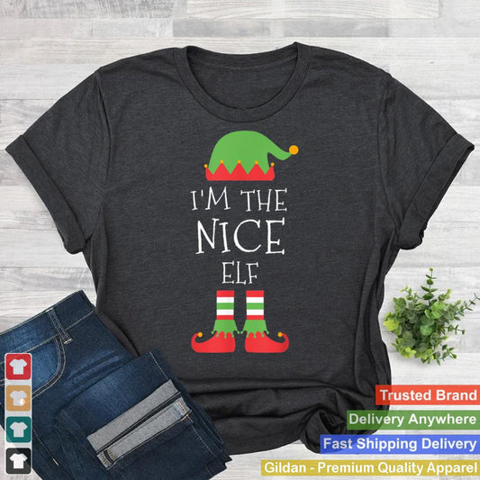 Im The Nice Elf Christmas Family Matching group T Shirt