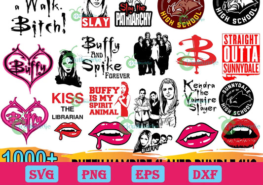 1000+ Buffy Vampire Slayer Bundle Svg