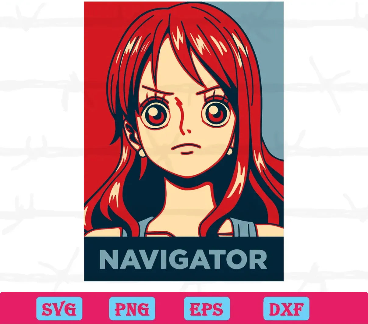 Nami Navigator One Piece Anime, Svg Png Dxf Eps Cricut Files