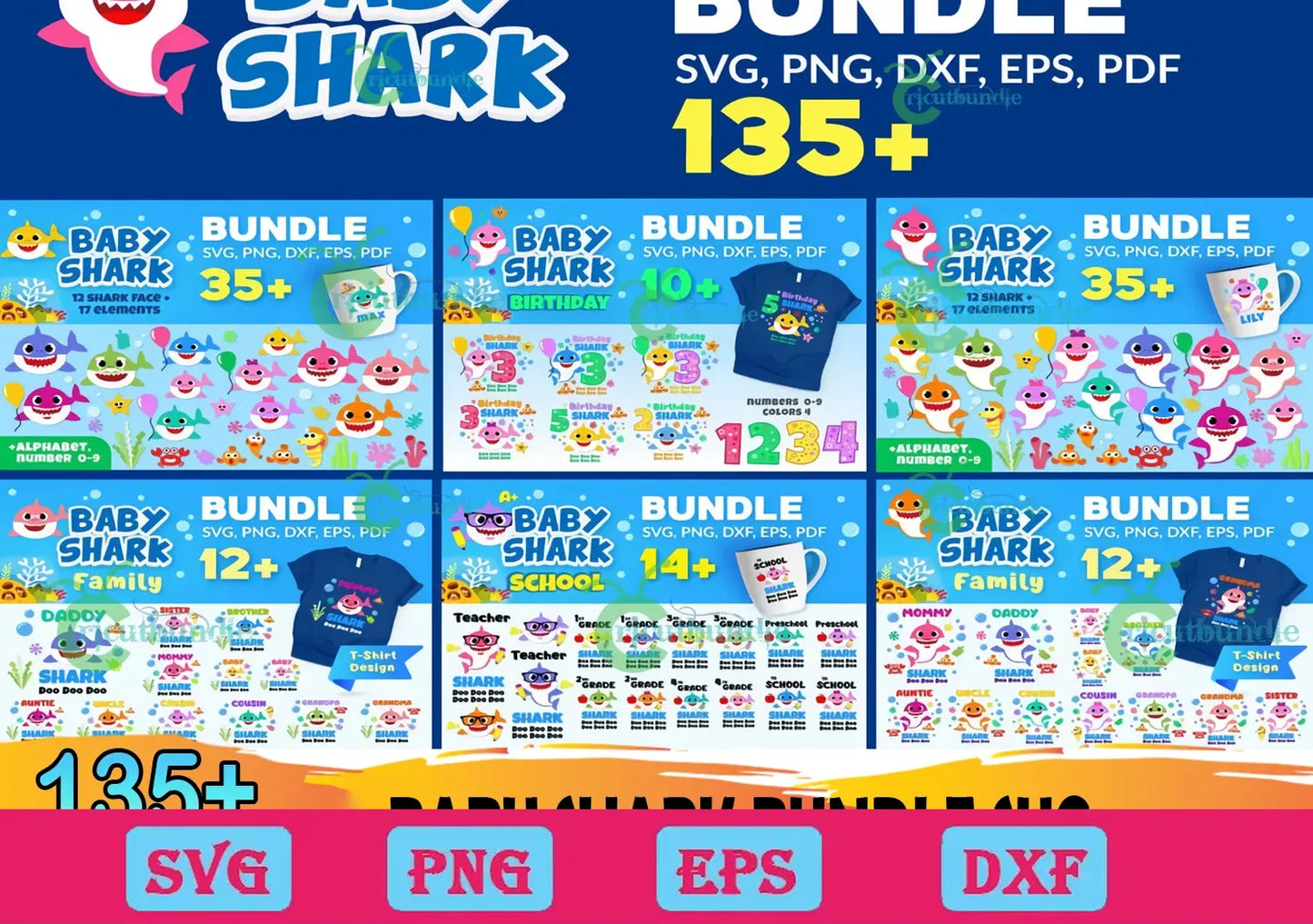 135+ Baby Shark Mega Bundle Svg