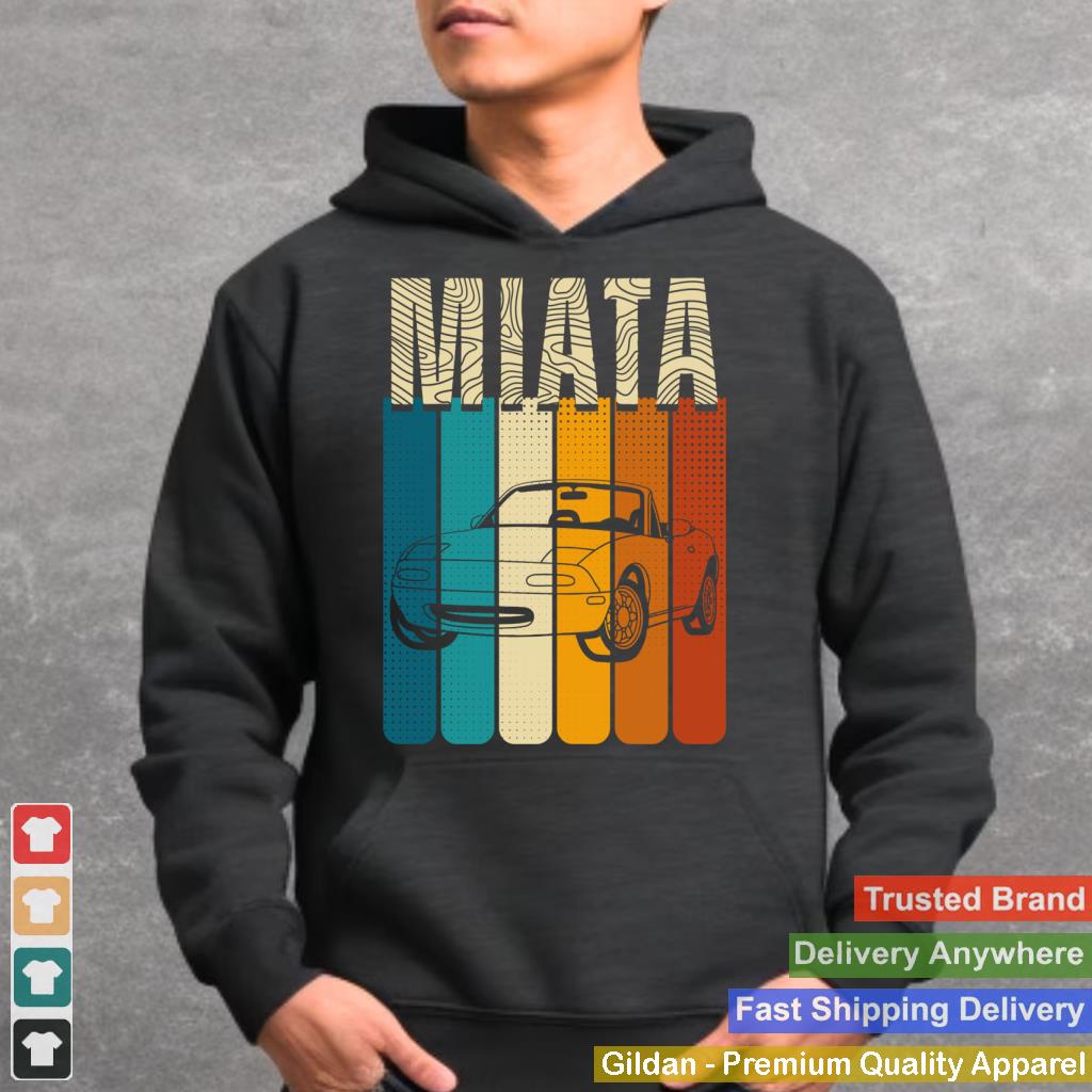 Japanese Miata Car Retro Vintage Sports Car Legend 90s Pullover Hoodie