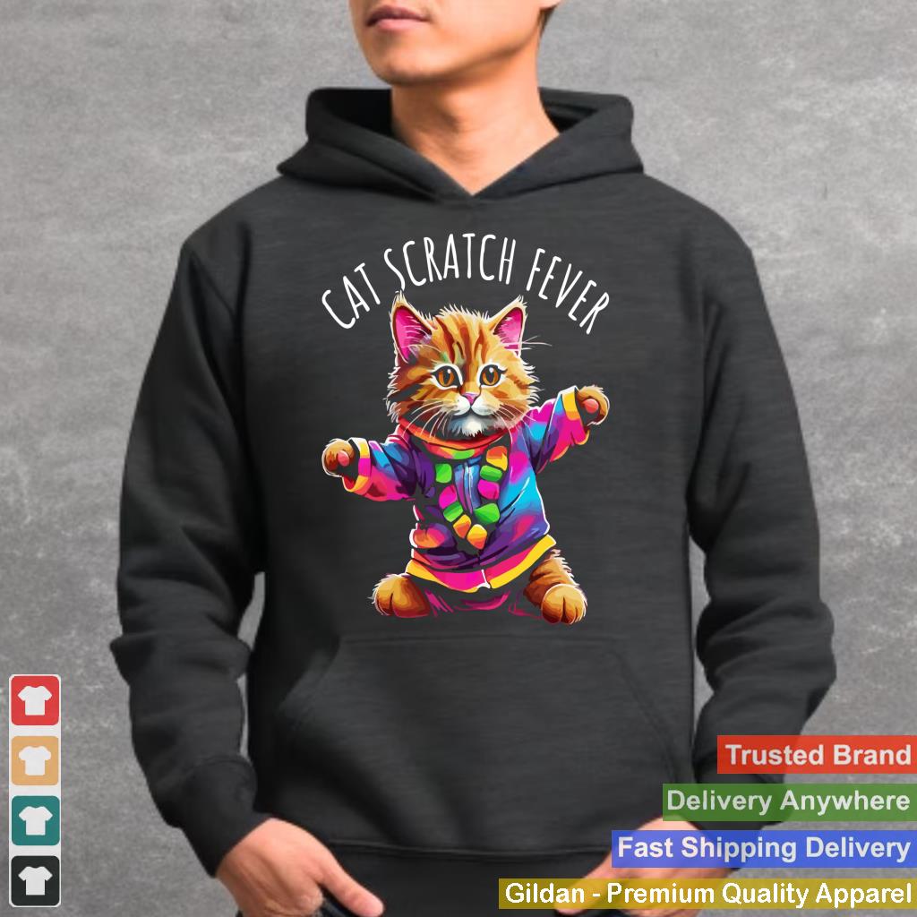 Cat Scratch Fever Funny Cute Colorful Dancing Cat Design