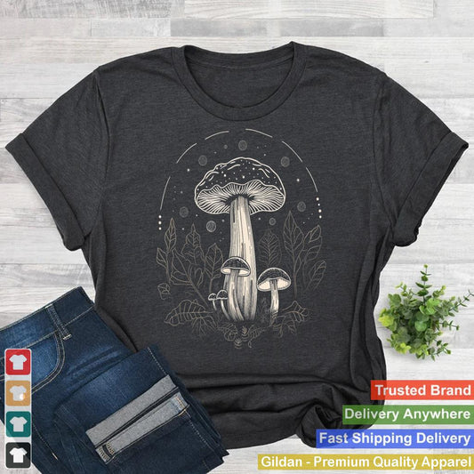 Vintage Witchy Mushroom Goblincore Moon Forest