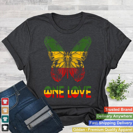 Graphic Lover Butterfly Rastafarian Style