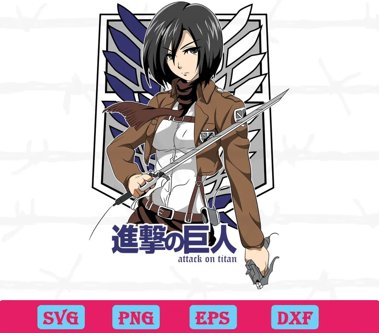 Mikasa Ackerman Attack On Titan Svg