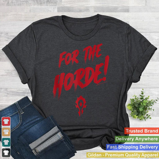 World of Warcraft For The Horde! Epic Quote Big Chest Logo Tank Top