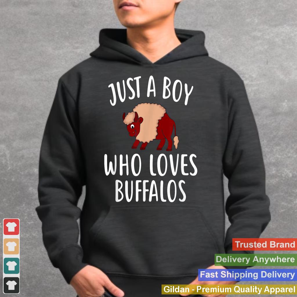 Just A Boy who loves BUFFALOS T-Shirt Funny BUFFALO