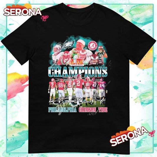 Philadelphia eagles x Alabama crimson tide lix super bowl champions limited edition shirt