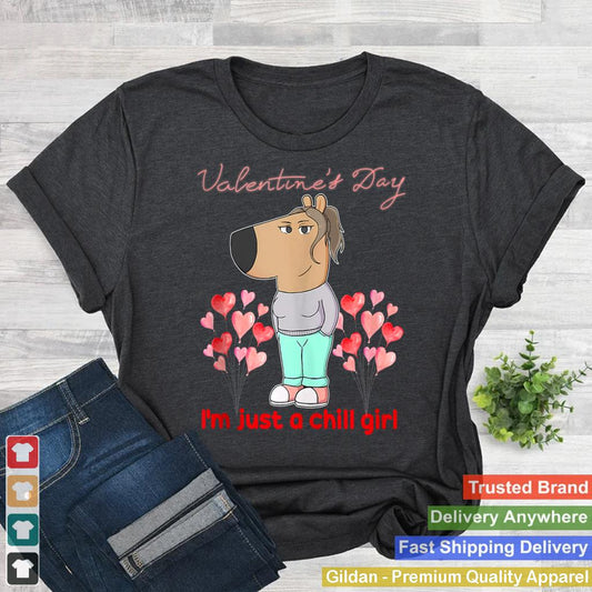 I'm Just A Chill Girl Meme Funny Chill ,Valentine for Girls Tank Top_2