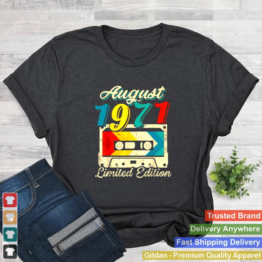 August 1971 Limited Edition 50th Birthday Cassette Tape Vintage T Shirt