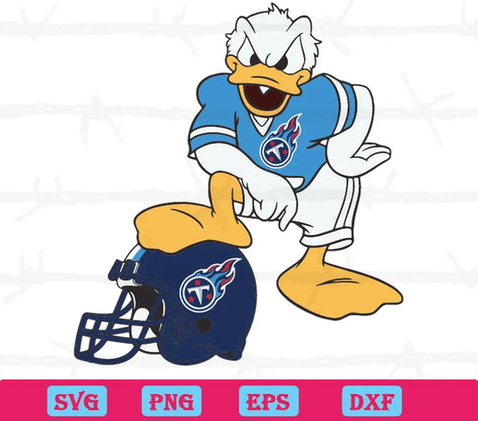 Donald Duck Tennessee Titans, Svg Png Dxf Eps Designs Download