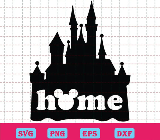 Disney Castle Home Svg Free