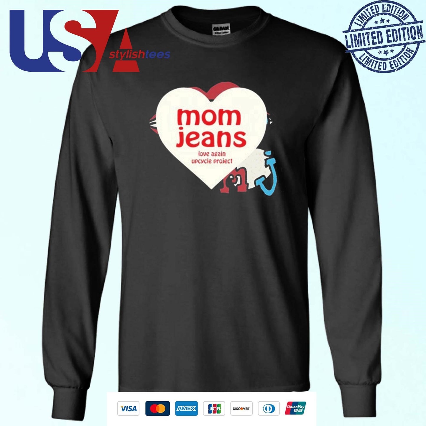 Mom Jeans Love Again Upcycle Project Shirt