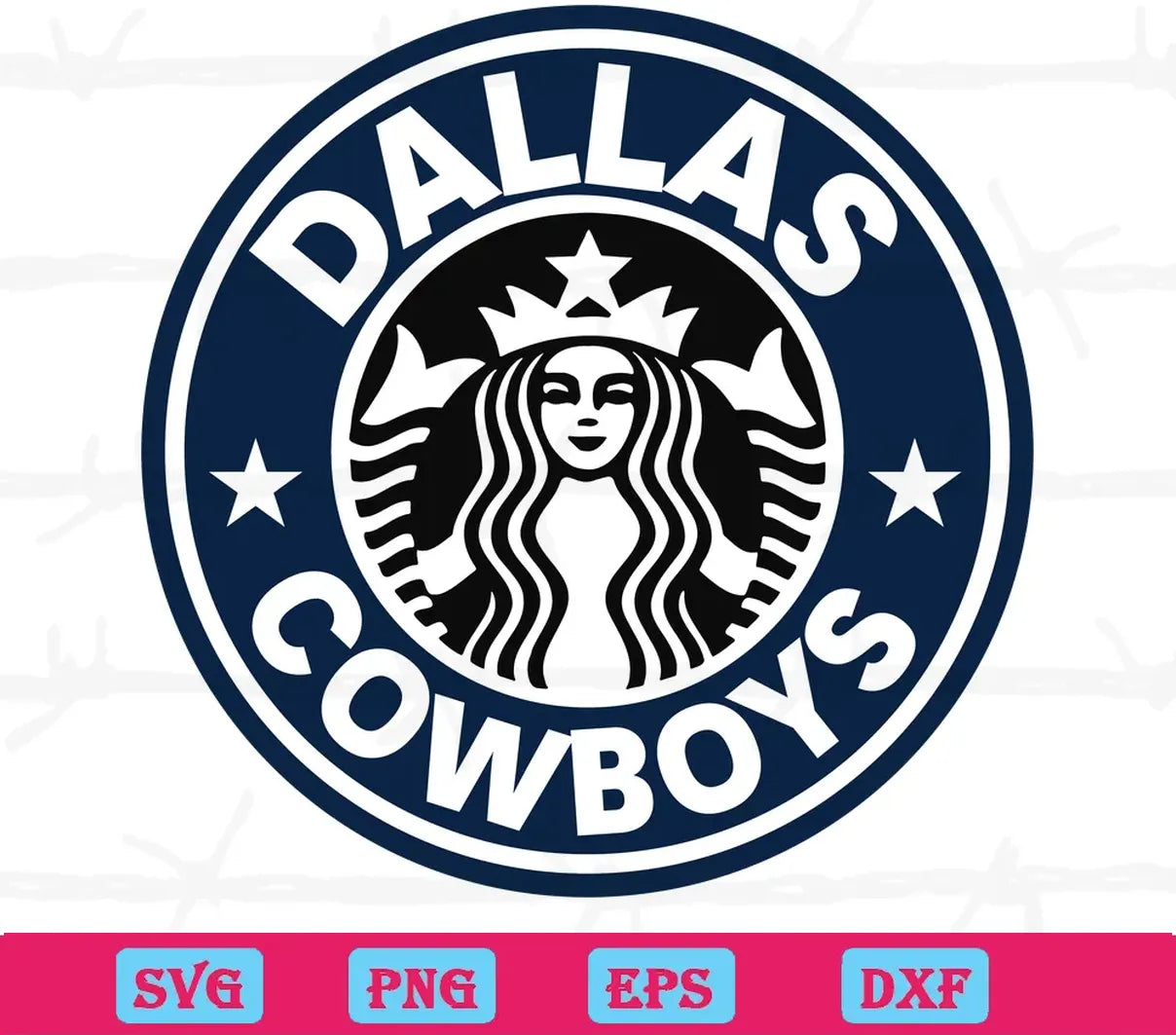 Dallas Cowboys Starbucks, Svg Eps Dxf Png