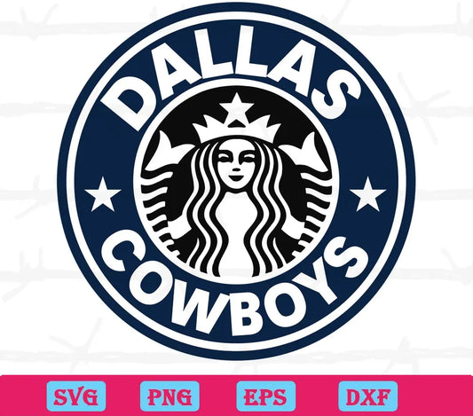 Dallas Cowboys Starbucks, Svg Eps Dxf Png