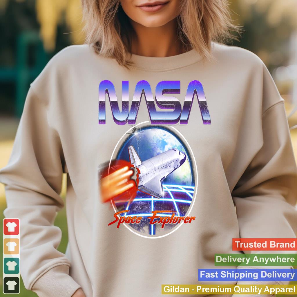 NASA Space Explorer 80s Neon Chrome Retro Vintage Sweatshirt