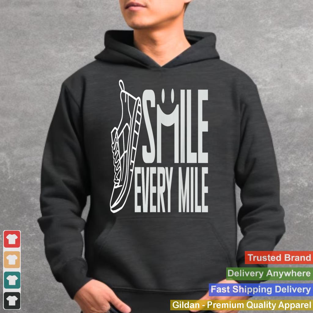 funny running runner smile every mile cool graphic & saying