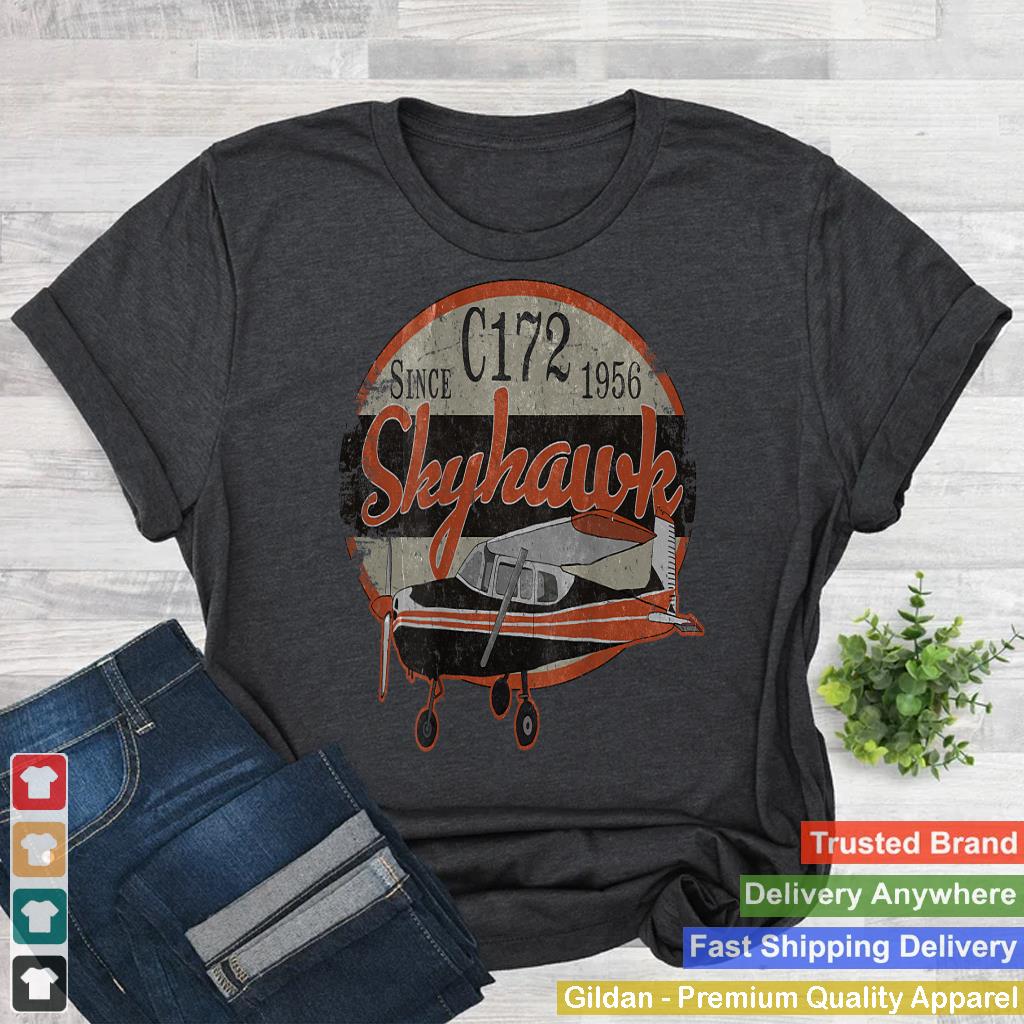 172 Skyhawk Vintage Retro Airplane Flying Pilot  BACK PRINT