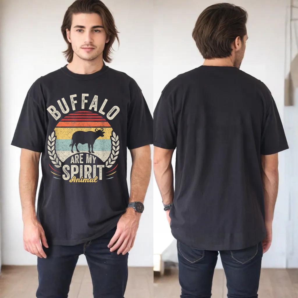 Vintage Retro Buffalo Are My Spirit Animal Buffalo Lover