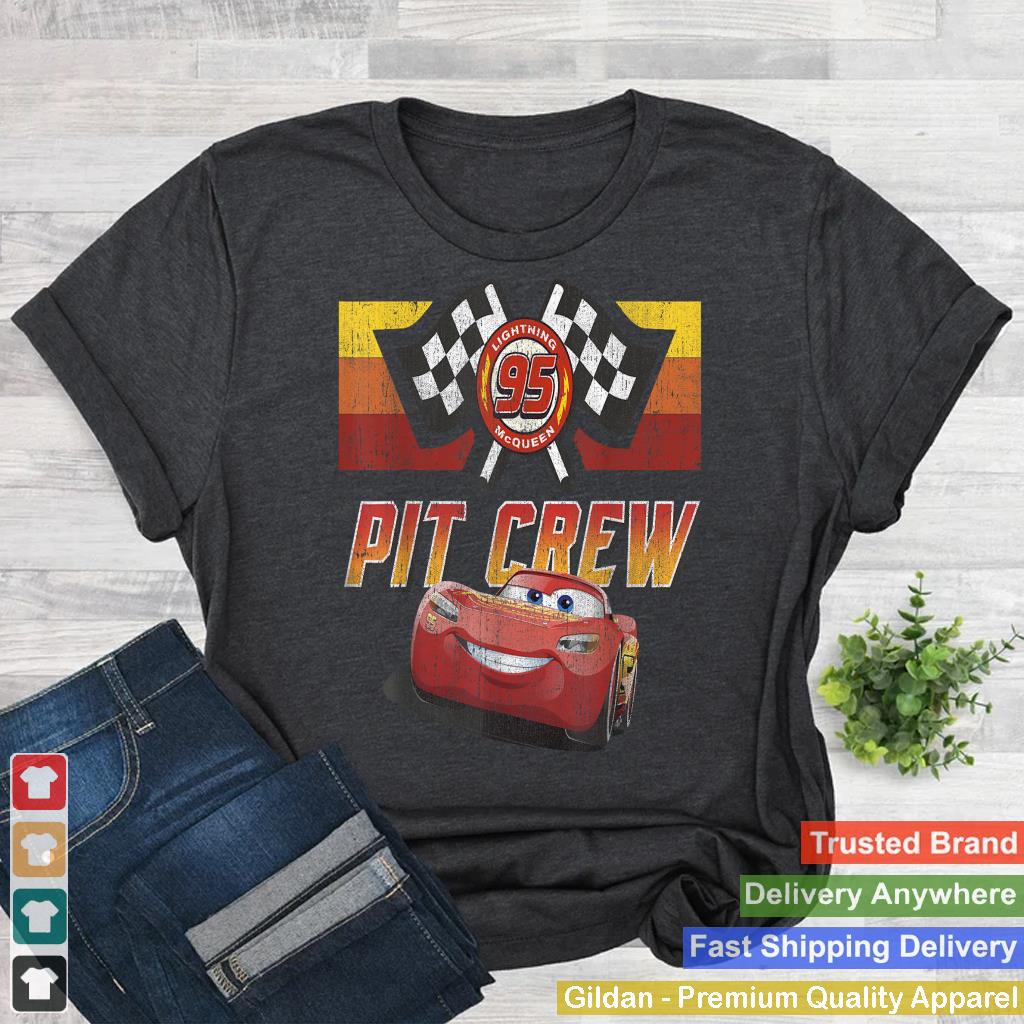 Disney Pixar Cars McQueen Pit Crew Red Distressed T-Shirt