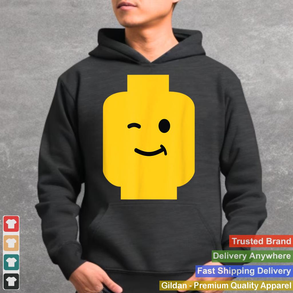 Winking Winky Face Minifig Brick Toy T-Shirt