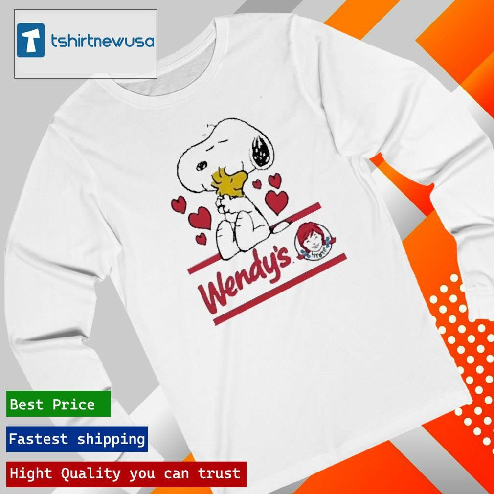 Original Snoopy And Woodstock Loves Wendy’s Logo 2024 Shirt