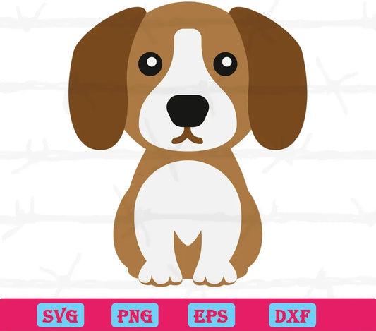 Beagle Cute Dog Clipart, Svg Png Dxf Eps Cricut Silhouette