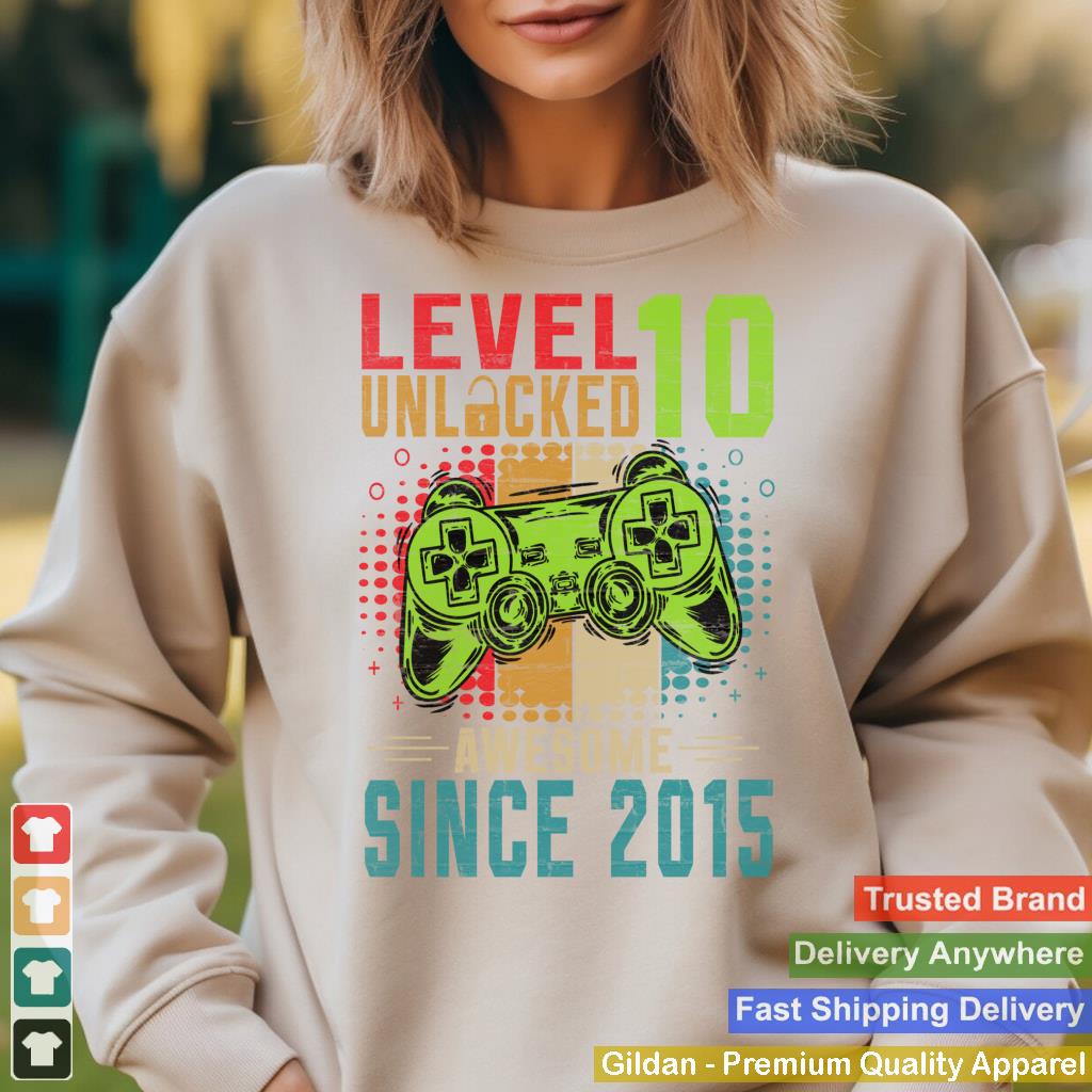 Level 10 Unlocked Awesome Since 2015 10th Birthday Gamer