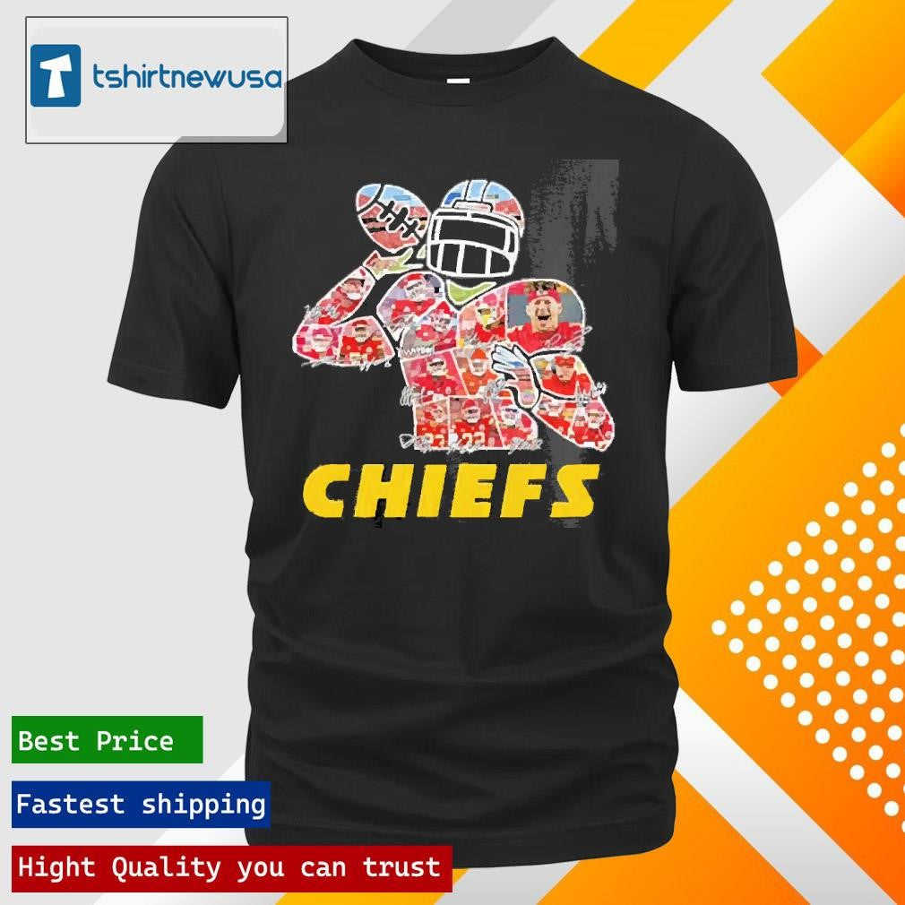 Original Super Bowl Lix 2025 Kansas City Chiefs Signatures T-Shirt