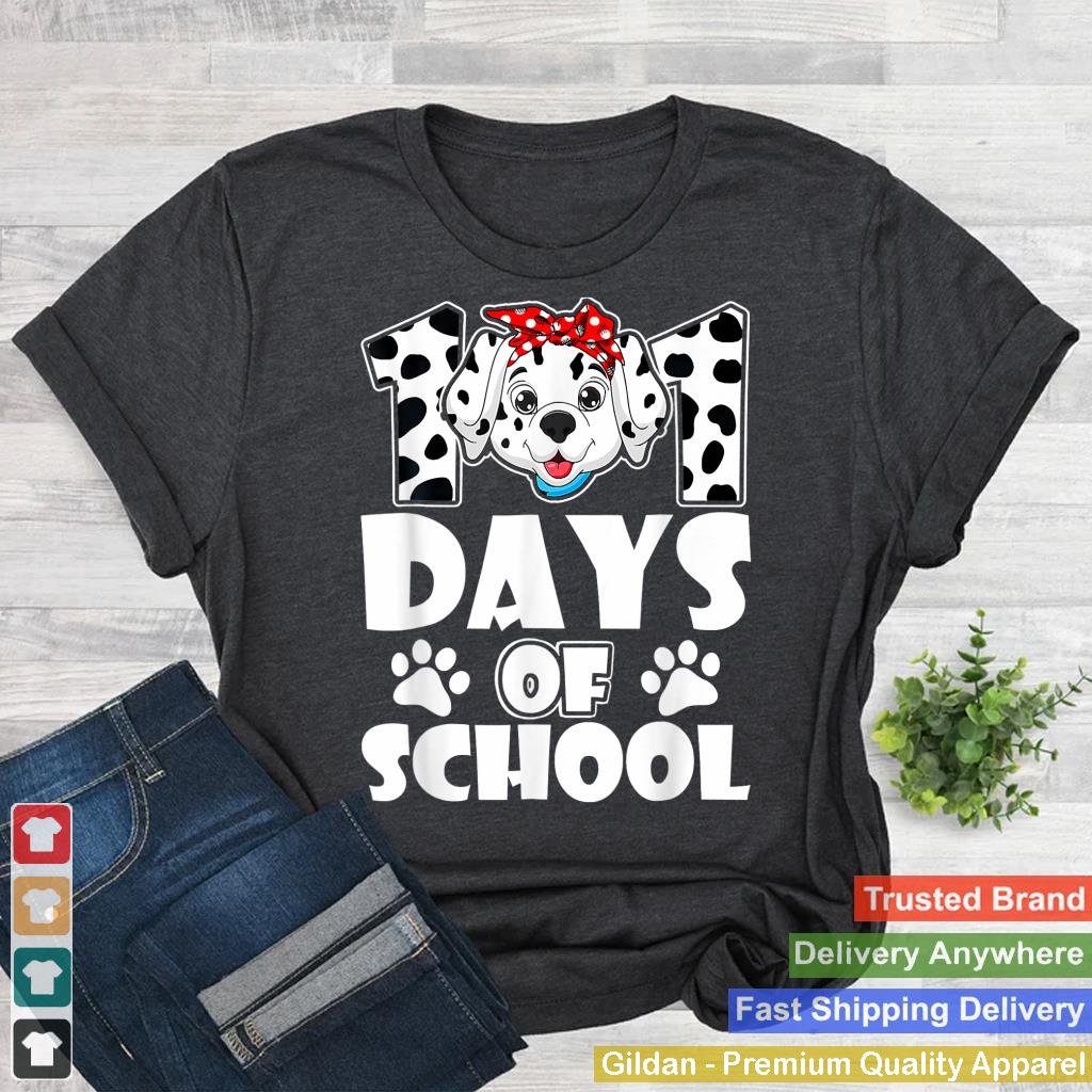 Happy 101 Days School Cute Dog Lover 100 Days Student Kids