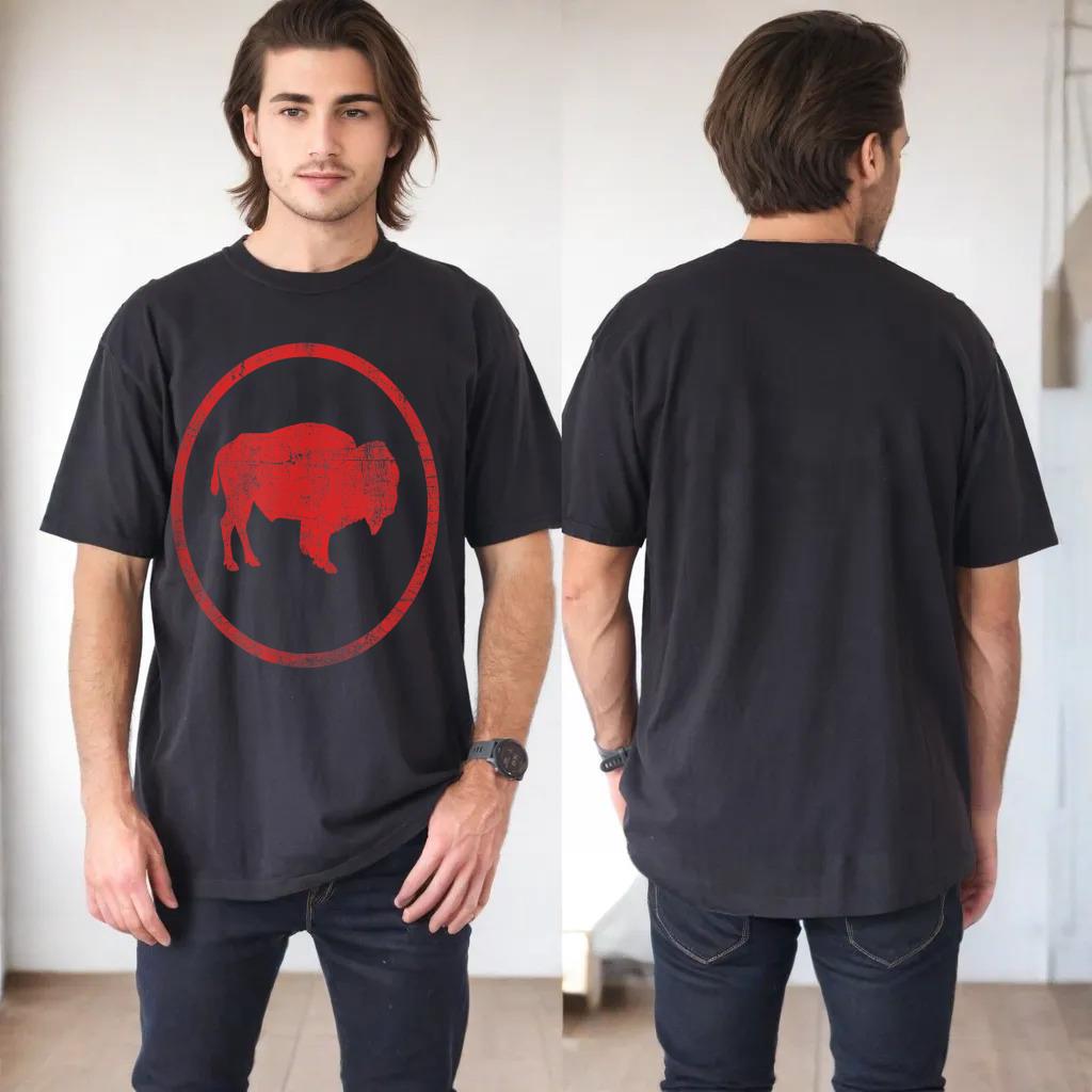 Vintage Retro Bison American Buffalo Simple Minimalist