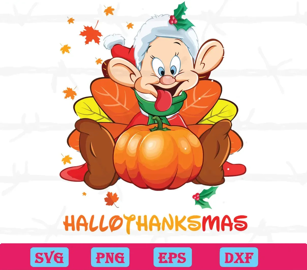 Dopey Happy Hallothanksmas Halloween Png Files