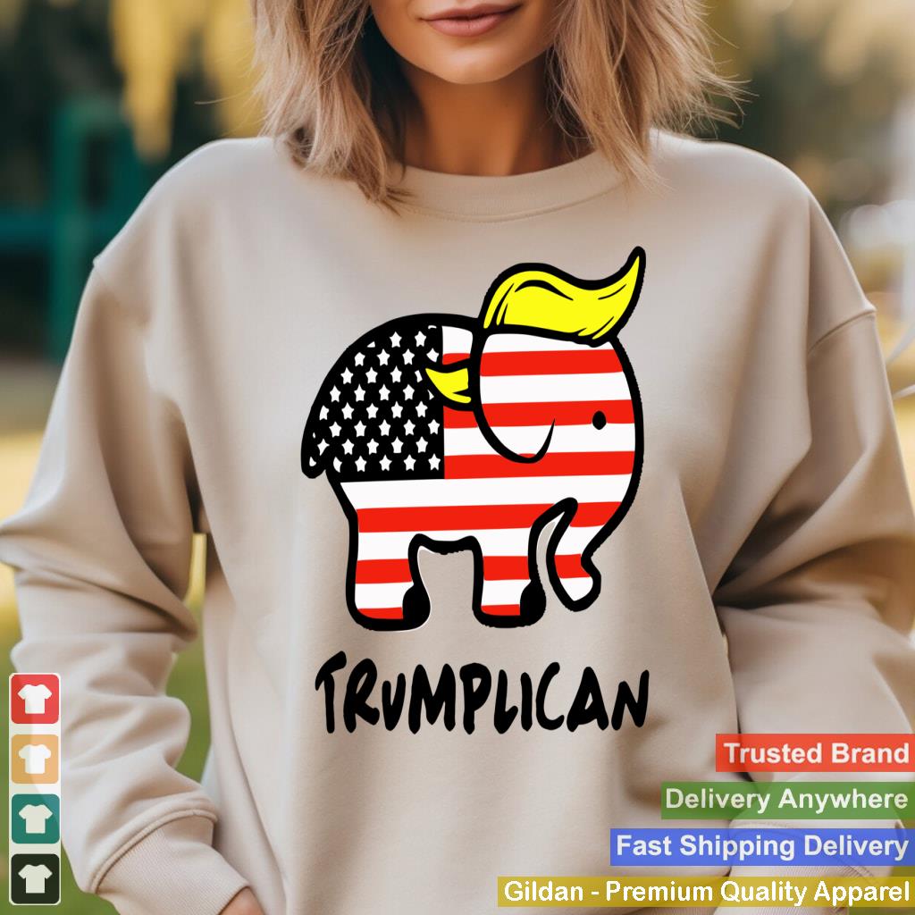 TRUMPLICAN Funny Trump Republican USA Flag Elepgant MAGA Pun