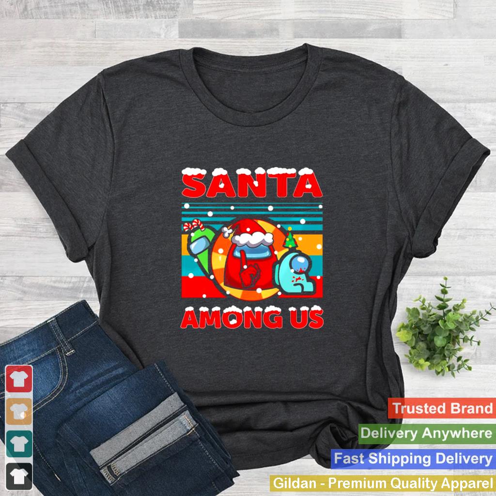 Among us santa impostor is coming vintage merry christmas shirt