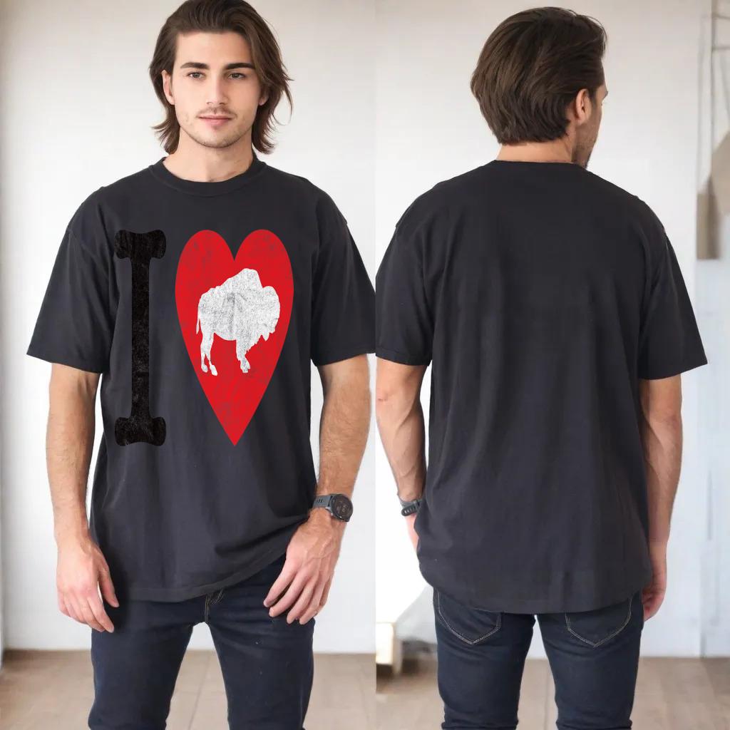 I LOVE BUFFALO - heart NY New York retro classic distressed Premium