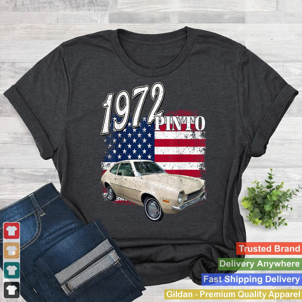 1972 72 Pinto Classic Car 4th Of July American Flag