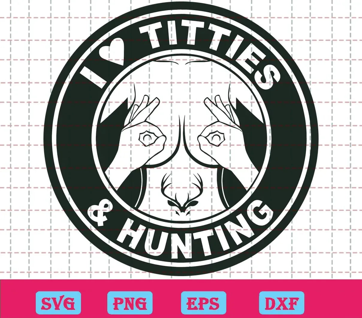 I Love Guns Titties And Hunting Svg Silhouette Free