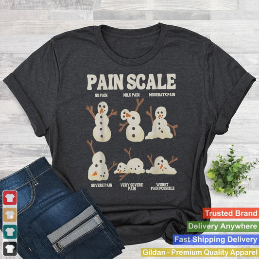 Pain Scale Snowman Funny Nurse Christmas ICU Nurse