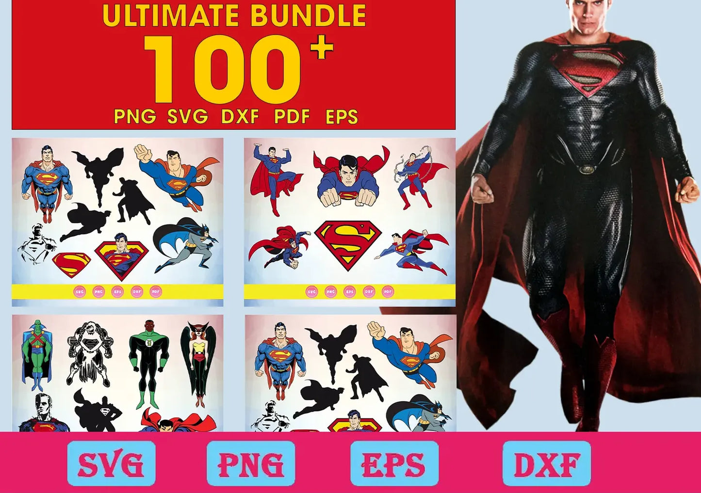 100 Superhero Svg Bundle