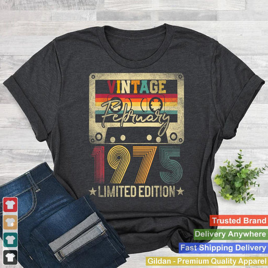 1975 February Vintage Limited Edition 50th Birthday Retro